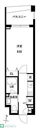 JMF-Residence世田谷三宿 1Kの間取図画像