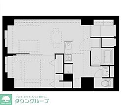 HF駒沢公園レジデンスTOWER 1LDKの間取図画像