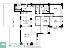 クレードルパレス柿の木坂 3SLDKの間取図画像