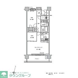 リージア経堂テラスガーデン 1LDKの間取図画像