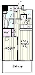 シャンピアグランデ深沢 1LDKの間取図画像