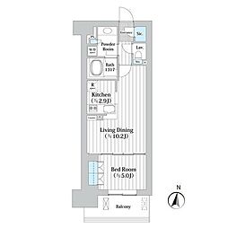 アビティグランデ砧 1LDKの間取図画像
