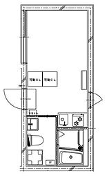 Ludens千歳台 ワンルームの間取図画像