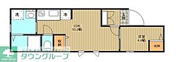 (仮称)HMT豪徳寺 1LDKの間取図画像