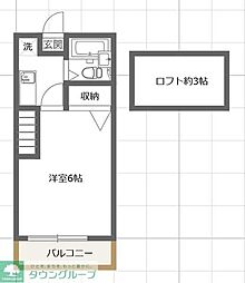プランタンヨダ 1Kの間取図画像