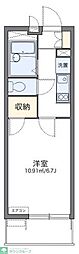 レオパレスソレアード2 1Kの間取図画像