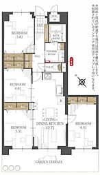 ハウベストマンショングリーンヒル 4LDKの間取図画像