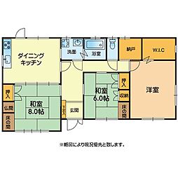西区戸坂町戸建 3DKの間取り
