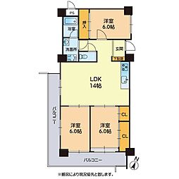 間取図画像 3LDK