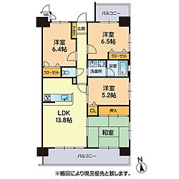 ライオンズマンション坪井川遊水公園 4LDKの間取図画像
