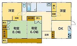 北区植木町木留 4DKの間取り