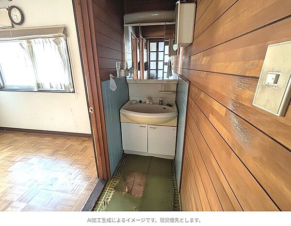 2階洗面台※この画像はAI加工・生成によるイメージです。実際の物件とは異なる場合があります。