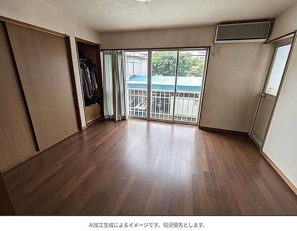 2階洋室※この画像はAI加工・生成によるイメージです。実際の物件とは異なる場合があります。