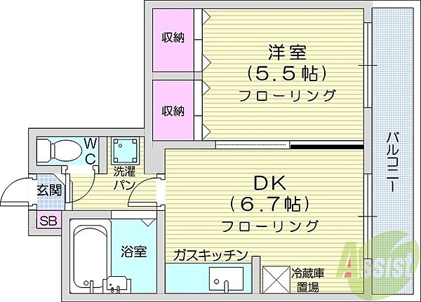 同じ建物の物件間取り写真 - ID:201022496037