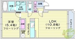 チェストO.M 1LDKの間取図画像