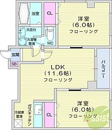間取図画像 2LDK