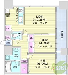 MJsquare KOTONI 2LDKの間取図画像