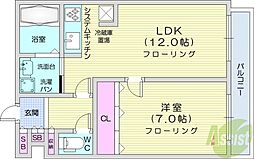 三和・マンション 1LDKの間取図画像