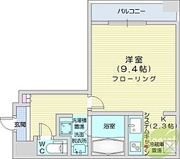 グランカーサ裏参道 1Kの間取図画像