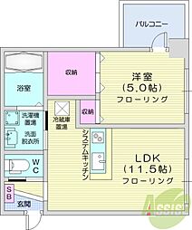 モルティーニ表参道 1LDKの間取図画像