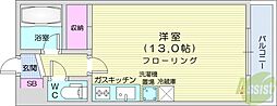 ホワイトパレス ワンルームの間取図画像