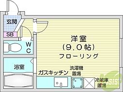 アーバンサイト麻生 ワンルームの間取図画像
