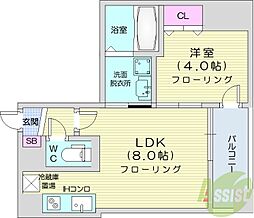 クラッセ麻生ステーション 1LDKの間取図画像