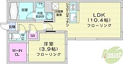 ステージ裏参道 1LDKの間取図画像