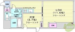 CASATRESNEO 1LDKの間取図画像