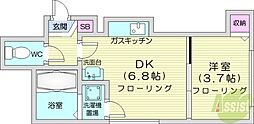 コーポラス19A 1DKの間取図画像