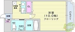エステトーワ 1Kの間取図画像