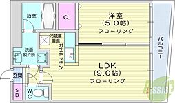 セントポーリア・グランデュール 1LDKの間取図画像