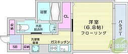 レジディア南一条 1Kの間取図画像