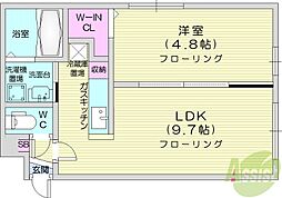 Montd'Or 1LDKの間取図画像