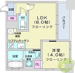クラッセ麻生ステーション 1LDKの間取図画像