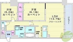 ライブグレース 2LDKの間取図画像