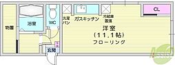 アイアール麻生5 ワンルームの間取図画像