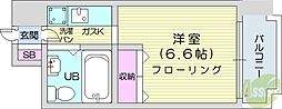 あおばビルN25 1Kの間取図画像