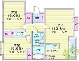 レガーノ・32 2LDKの間取図画像