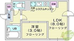 サウンドスケープ 1LDKの間取図画像