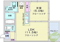 モルティーニ表参道 1LDKの間取図画像