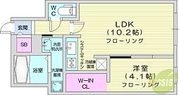 フィオリーノ 1LDKの間取図画像