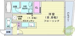 セントポーリア・グランデュール 1Kの間取図画像