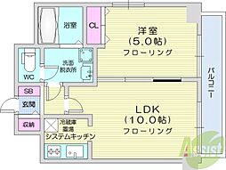 アクティ麻生南 1LDKの間取図画像