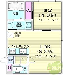 ソレイユ522 1LDKの間取図画像