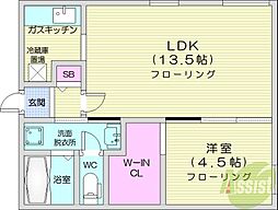 アートパーク2 1LDKの間取図画像