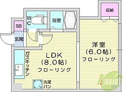 ダイアナ麻生MS 1LDKの間取図画像