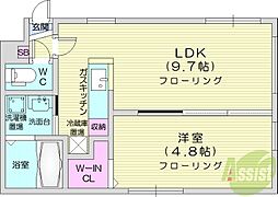 Montd'Or 1LDKの間取図画像
