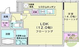 アオリオ円山裏参道 1LDKの間取図画像
