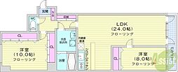 INOVE札幌南7条2 2LDKの間取図画像